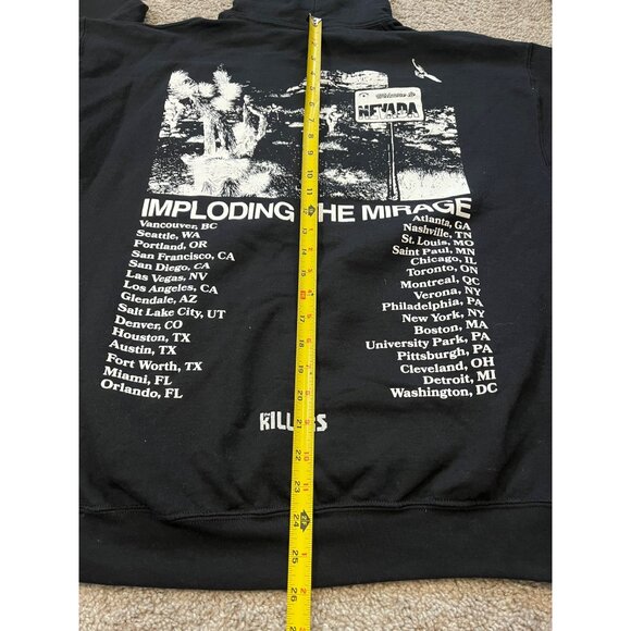 The Killers "Imploding The Mirage" Tour Hoodie Large Black Band Rock Concert - Picture 5 of 6